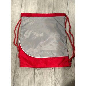 Two Holloway Day Pack Red/Gray 13x17 Drawstring Closure Zip Pocket Gym Sack Tote